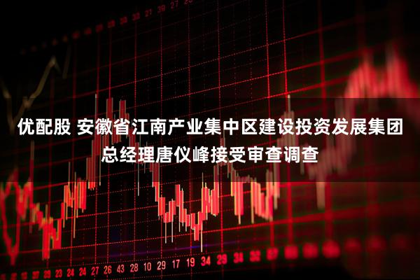 优配股 安徽省江南产业集中区建设投资发展集团总经理唐仪峰接受审查调查