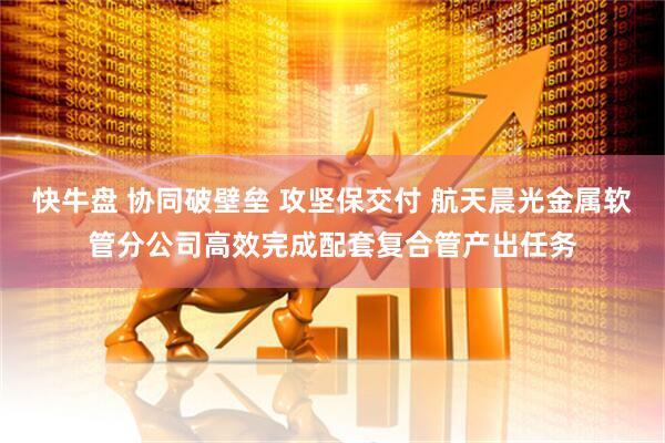 快牛盘 协同破壁垒 攻坚保交付 航天晨光金属软管分公司高效完成配套复合管产出任务